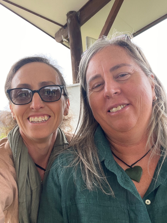 Julie and Kim Deans at a women who farm event